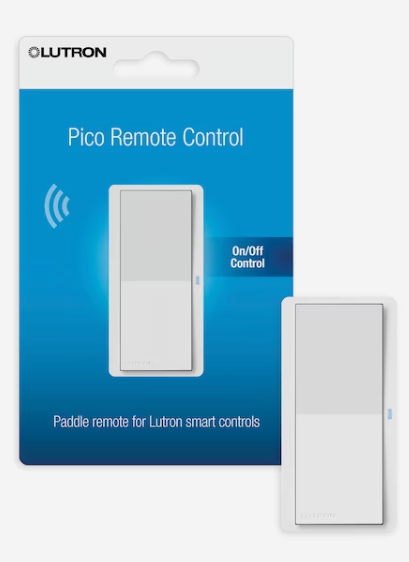 Lutron Pico Paddle Smart Remote, White, Trilingual | PJ2-P2B-GWH