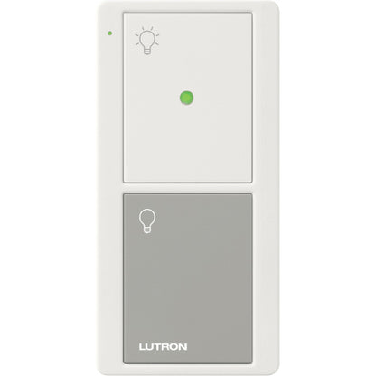 Lutron Pico Wireless Remote with Nightlight (2-button, screen text) | PJN-2B-GXX-L01