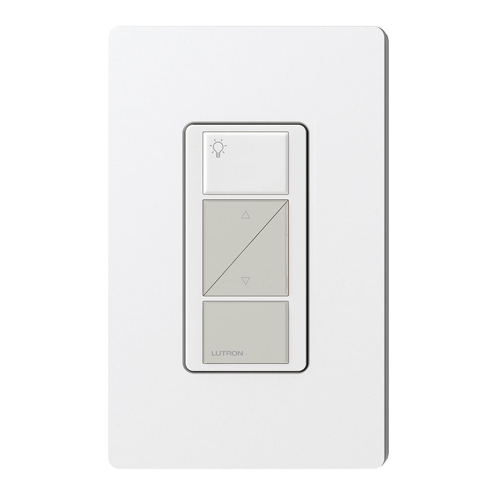 Product Display Visual of the SKU: PX-2BRL-GWG-I01 for Marketing of theLutron Pico Wired Control, 2-Button with Raise/Lower, 20V (Light Icons) | PX-2BRL-XX-I01