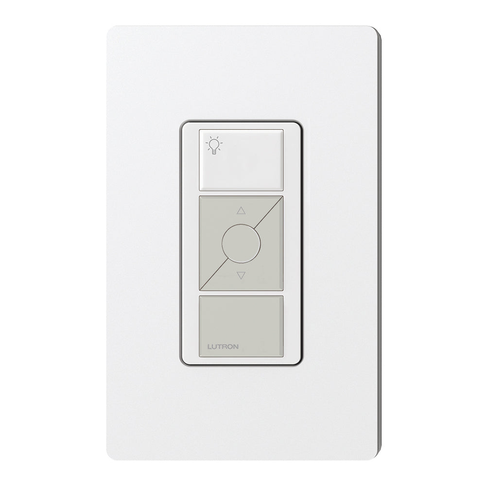 Product Display Visual of the SKU: PX-3BRL-GWG-I01 for Marketing of theLutron Pico Wired Control, 3-Button with Raise/Lower, 20V (Light Icons) | PX-3BRL-XX-I01