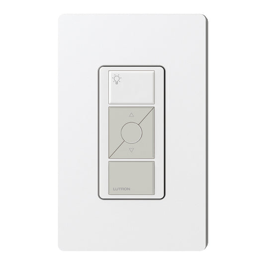 Product Display Visual of the SKU: PX-3BRL-GWG-I01 for Marketing of theLutron Pico Wired Control, 3-Button with Raise/Lower, 20V (Light Icons) | PX-3BRL-XX-I01
