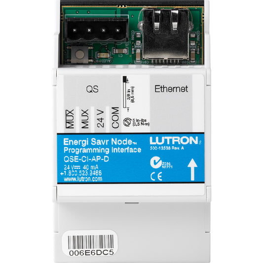 Lutron Energi Savr Node (ESN) Programming Interface | QSE-CI-AP-D