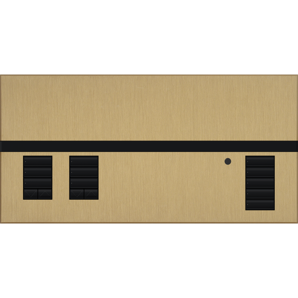 Lutron GRAFIK Eye QS - 2 Shade Zone Metal Faceplate Kit - Architectural Finish | QSGFP-2