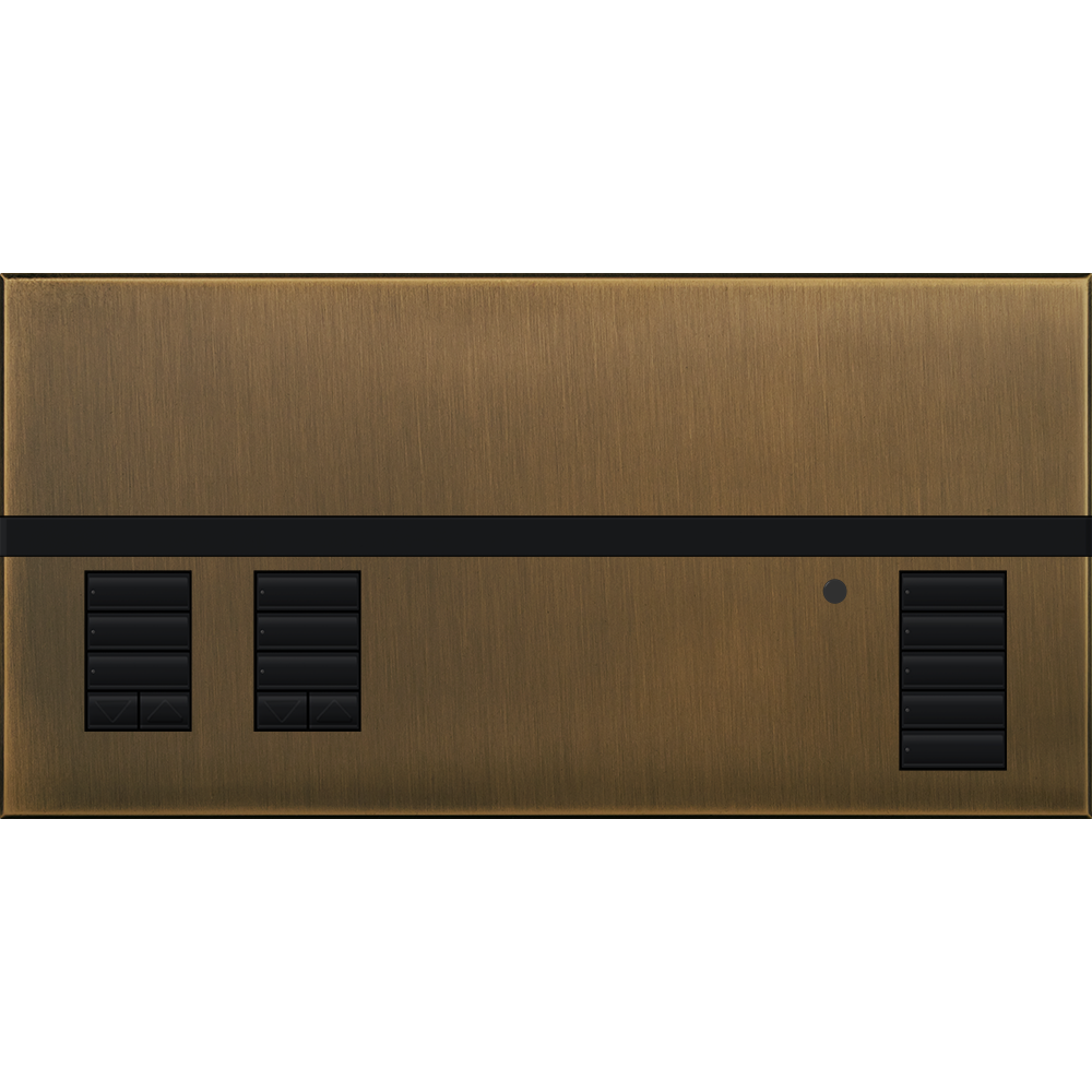 Lutron GRAFIK Eye QS Faceplate Kit 2 Shade Zones - Metal Finish | QSGFP-2QB