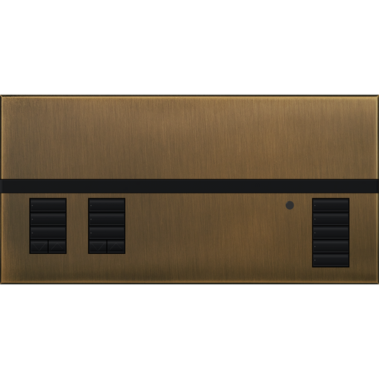 Lutron GRAFIK Eye QS Faceplate Kit 2 Shade Zones - Metal Finish | QSGFP-2QB