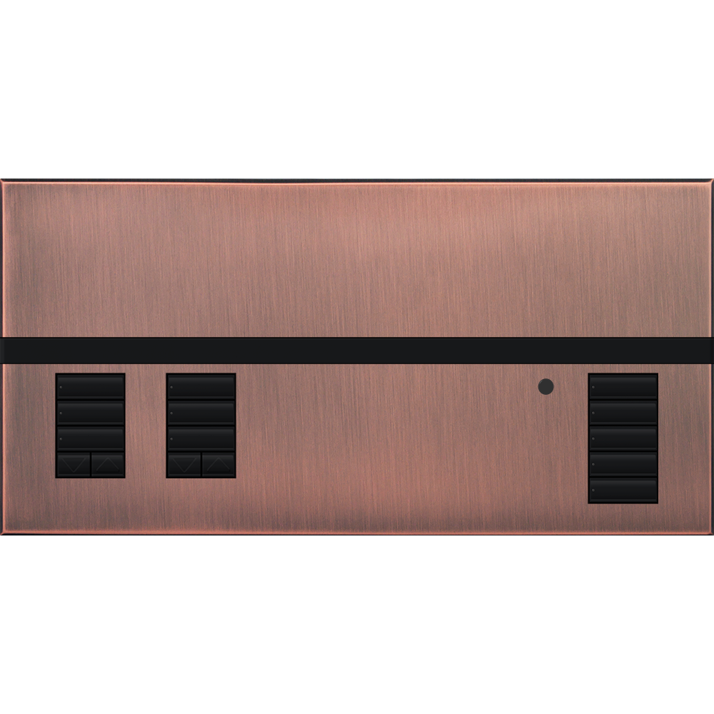 Lutron GRAFIK Eye QS Faceplate Kit 2 Shade Zones - Metal Finish | QSGFP-2QB