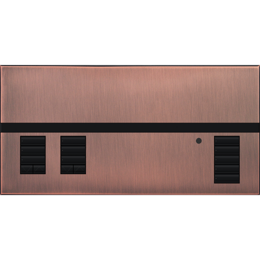 Lutron GRAFIK Eye QS Faceplate Kit 2 Shade Zones - Metal Finish | QSGFP-2QB