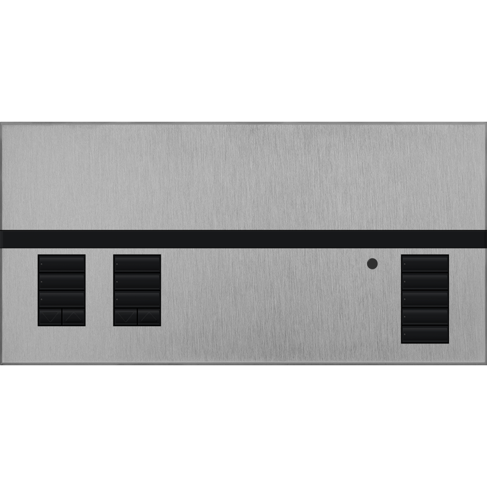 Lutron GRAFIK Eye QS - 2 Shade Zone Metal Faceplate Kit - Architectural Finish | QSGFP-2