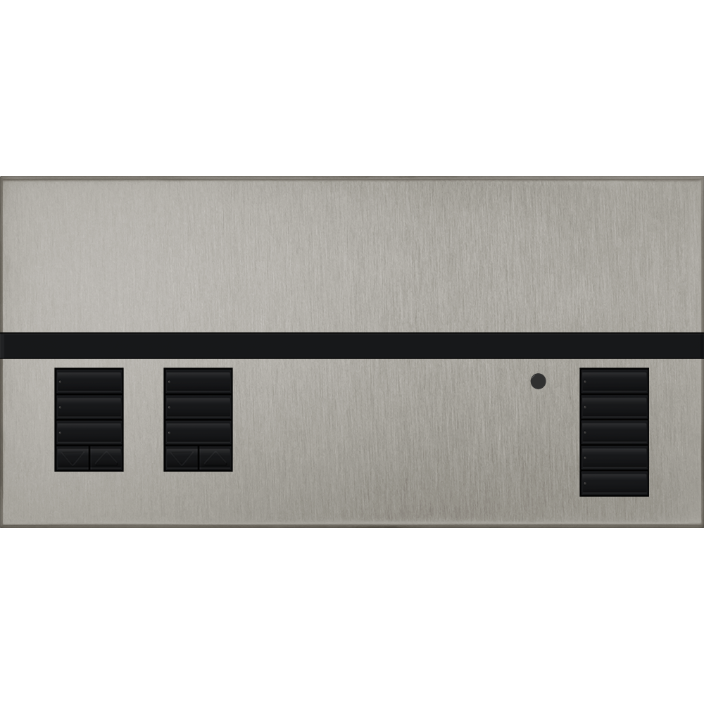 Lutron GRAFIK Eye QS Faceplate Kit 2 Shade Zones - Metal Finish | QSGFP-2QB