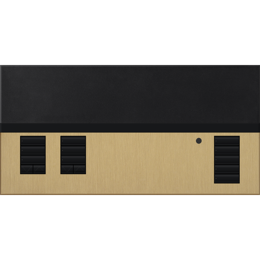 Lutron GRAFIK Eye QS - 2 Shade Zone Metal Faceplate Kit - Architectural Finish | QSGFP-2