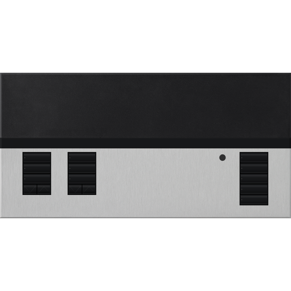 Lutron GRAFIK Eye QS - 2 Shade Zone Metal Faceplate Kit - Architectural Finish | QSGFP-2