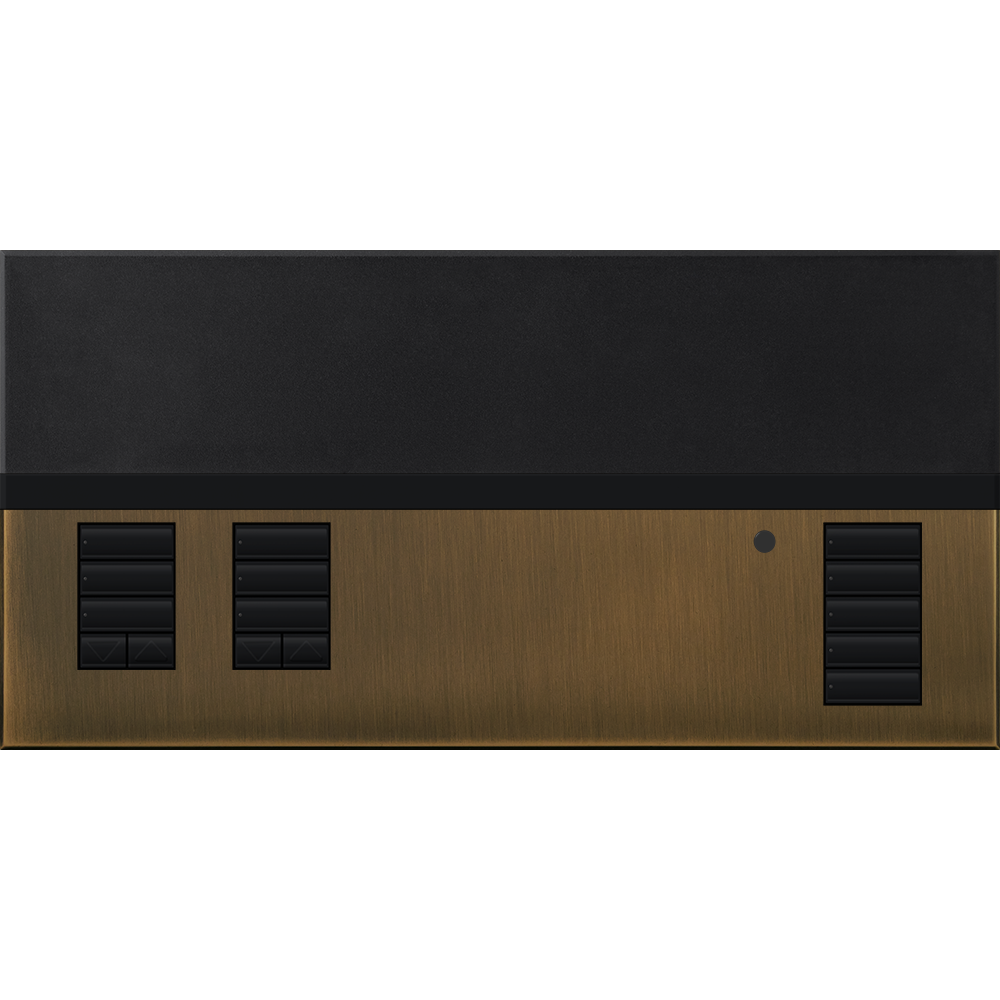Lutron GRAFIK Eye QS Faceplate Kit 2 Shade Zones - Metal Finish | QSGFP-2QB