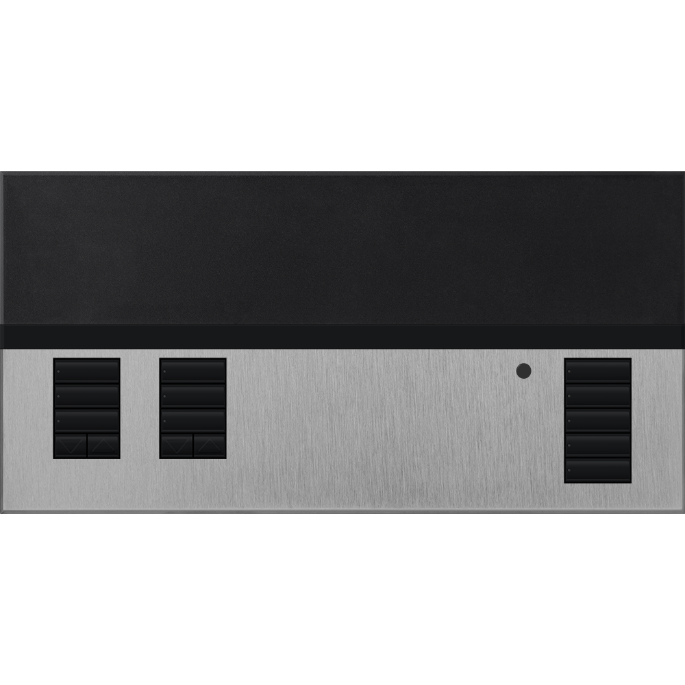Lutron GRAFIK Eye QS - 2 Shade Zone Metal Faceplate Kit - Architectural Finish | QSGFP-2