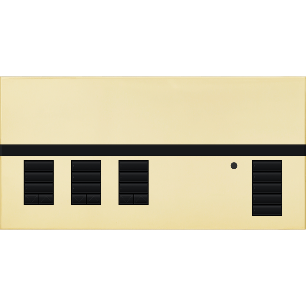 Lutron GRAFIK Eye QS - 3 Shade Zone Metal Faceplate Kit - Architectural Finish | QSGFP-3