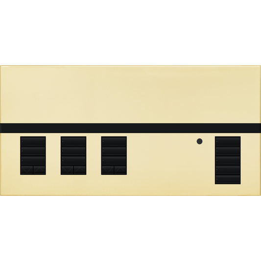 Lutron GRAFIK Eye QS - 3 Shade Zone Metal Faceplate Kit - Architectural Finish | QSGFP-3