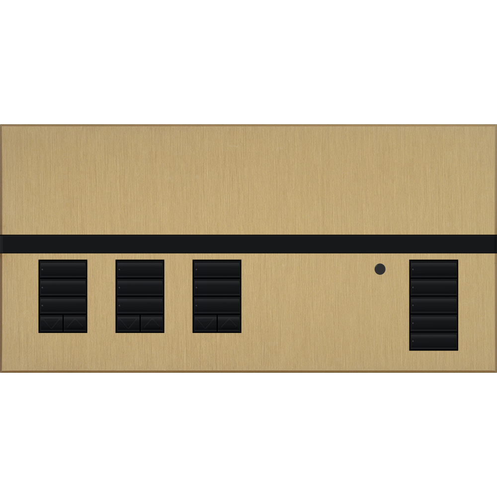 Lutron GRAFIK Eye QS - 3 Shade Zone Metal Faceplate Kit - Architectural Finish | QSGFP-3