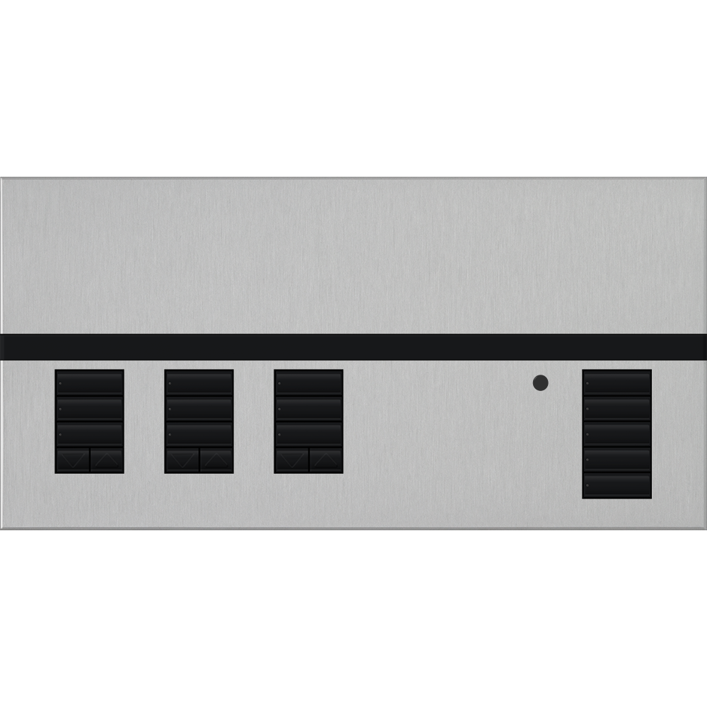 Lutron GRAFIK Eye QS - 3 Shade Zone Metal Faceplate Kit - Architectural Finish | QSGFP-3