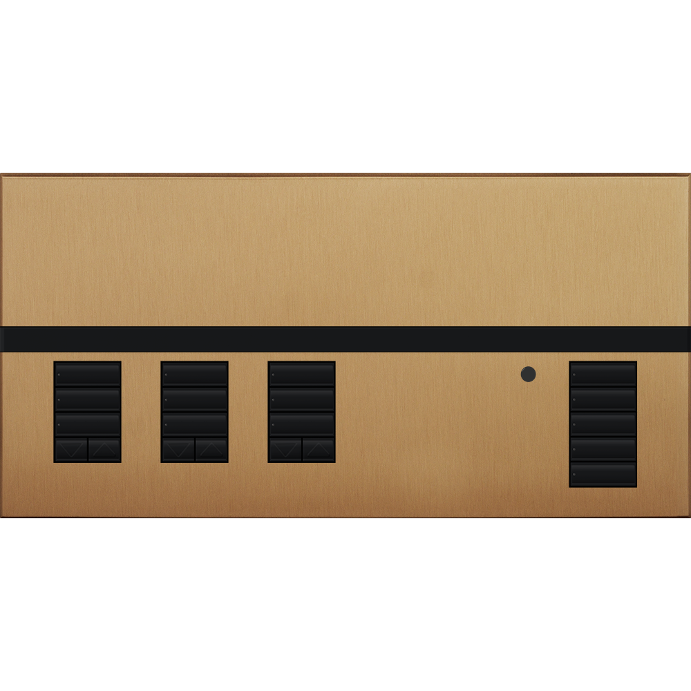 Lutron GRAFIK Eye QS - 3 Shade Zone Metal Faceplate Kit - Architectural Finish | QSGFP-3