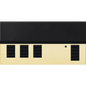 Lutron GRAFIK Eye QS - 3 Shade Zone Metal Faceplate Kit - Architectural Finish | QSGFP-3
