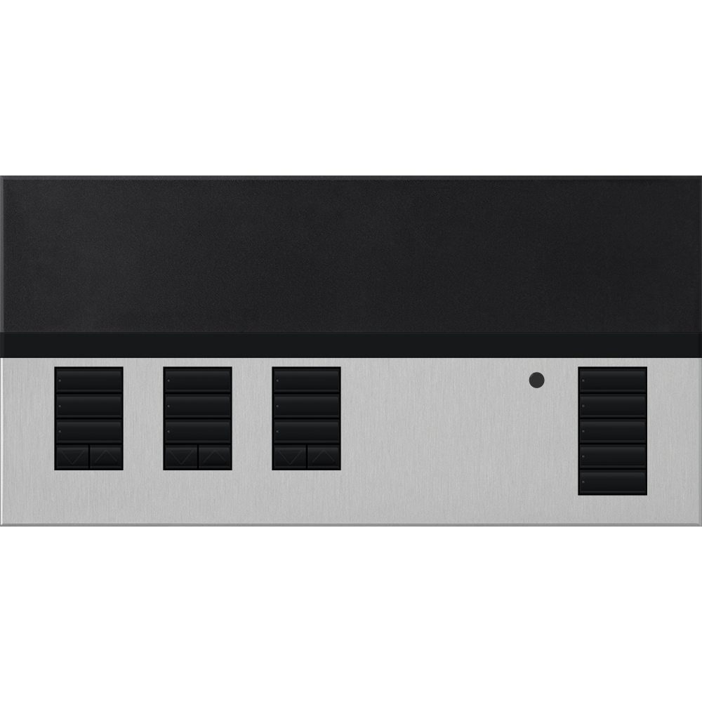 Lutron GRAFIK Eye QS - 3 Shade Zone Metal Faceplate Kit - Architectural Finish | QSGFP-3