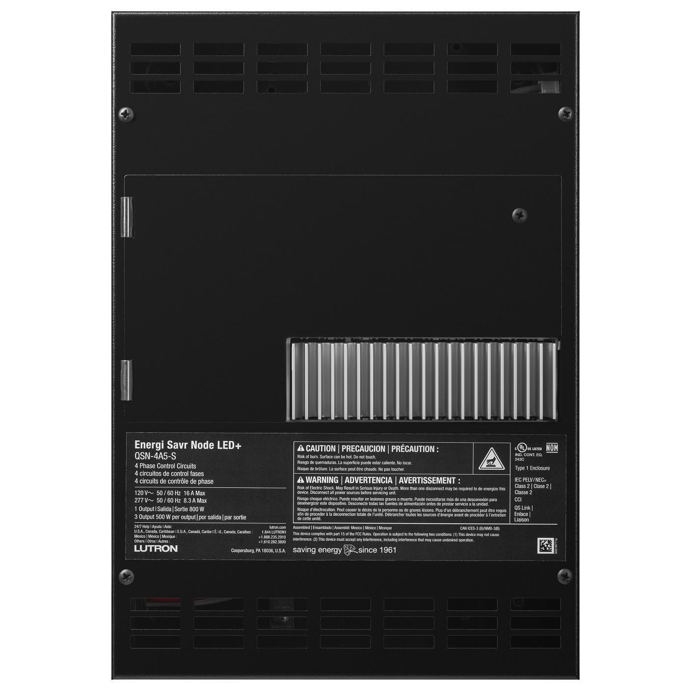 Lutron PRO LED+ Phase Adaptive 4-Zone Energi Savr Node (ESN), 120V | QSN-4A5-S