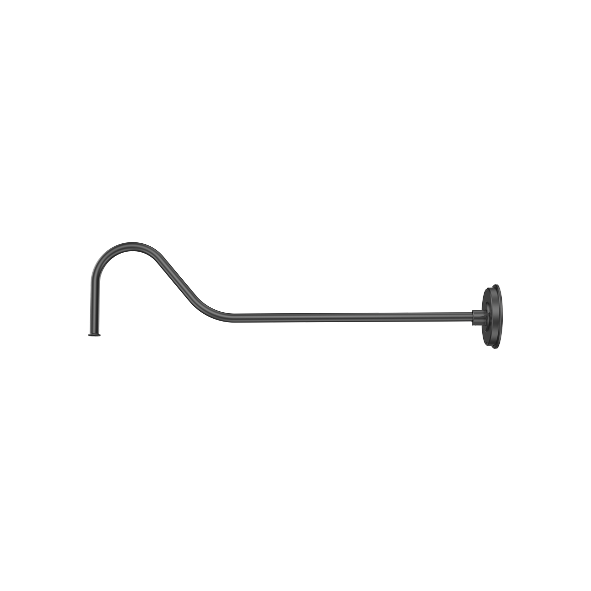 RENO VEIL GOOSE2 black gooseneck sign-light mounting arm, supplier order R59062, model RENO-GN-GOOSE2-BK