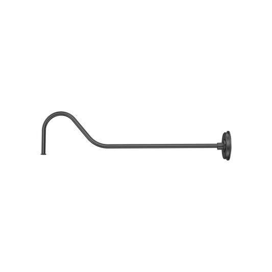 RENO VEIL GOOSE2 black gooseneck sign-light mounting arm, supplier order R59062, model RENO-GN-GOOSE2-BK
