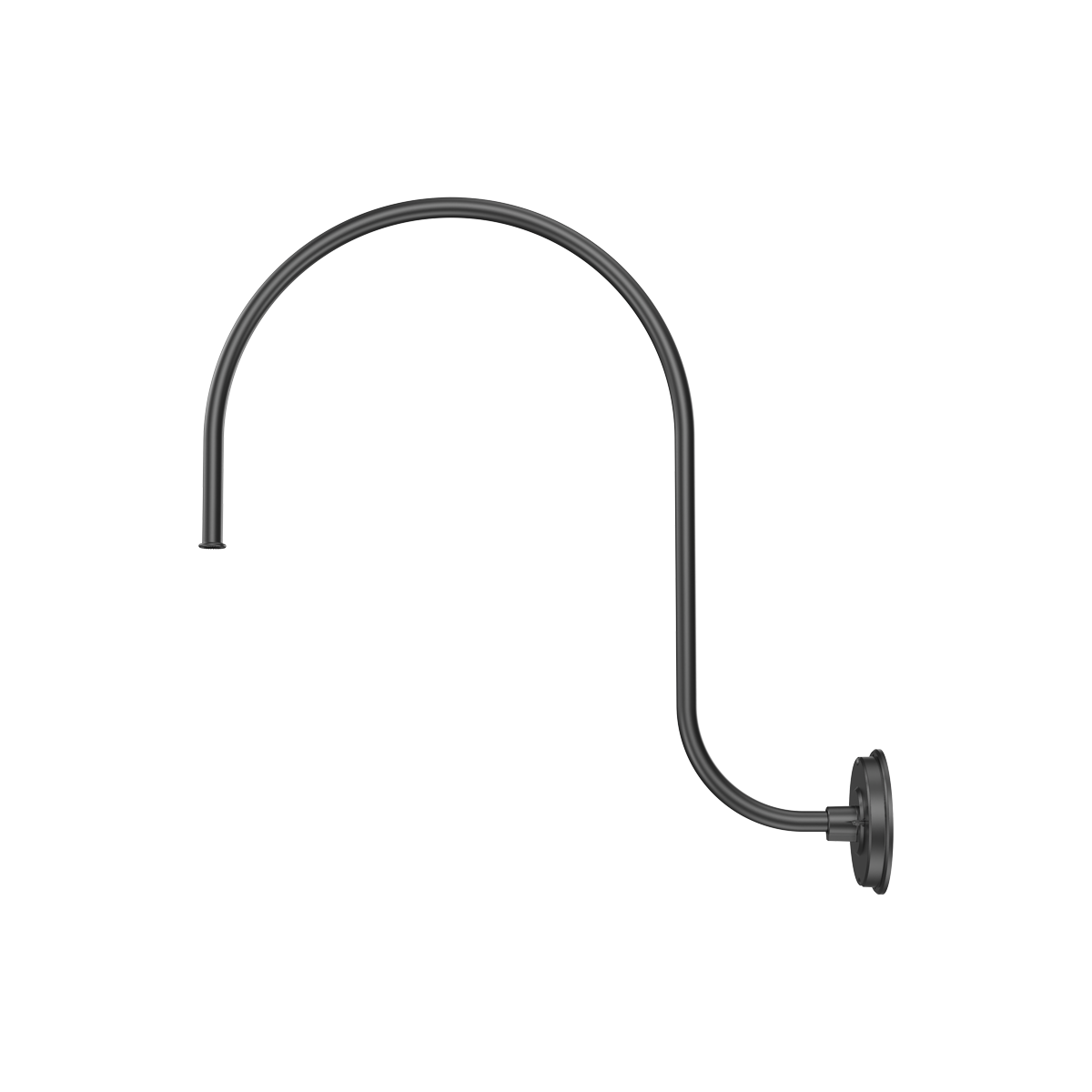 RENO VEIL GOOSE3 black gooseneck sign-light mounting arm, supplier order R59063, model RENO-GN-GOOSE3-BK