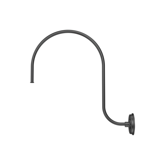 RENO VEIL GOOSE3 black gooseneck sign-light mounting arm, supplier order R59063, model RENO-GN-GOOSE3-BK