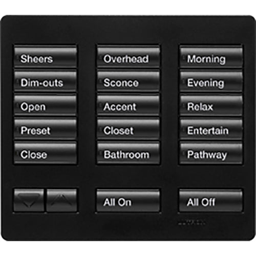 Lutron RadioRA 2 Tabletop Designer Keypad (15-button with raise/lower) | RR-T15RL-XX