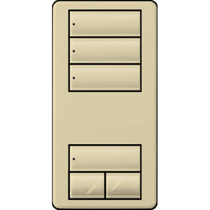 Lutron RadioRA 2 Wall-mount Designer Keypads (3 Scene with Raise/Lower Keypad) | RRD-W3S-XX