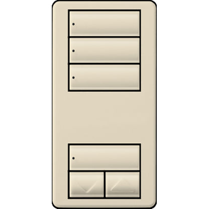 Lutron RadioRA 2 Wall-mount Designer Keypads (3 Scene with Raise/Lower Keypad) | RRD-W3S-XX