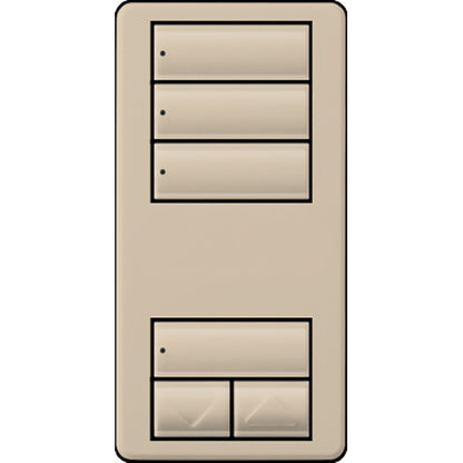 Lutron RadioRA 2 Wall-mount Designer Keypads (3 Scene with Raise/Lower Keypad) | RRD-W3S-XX
