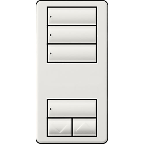 Lutron RadioRA 2 Wall-mount Designer Keypads (3 Scene with Raise/Lower Keypad) | RRD-W3S-XX