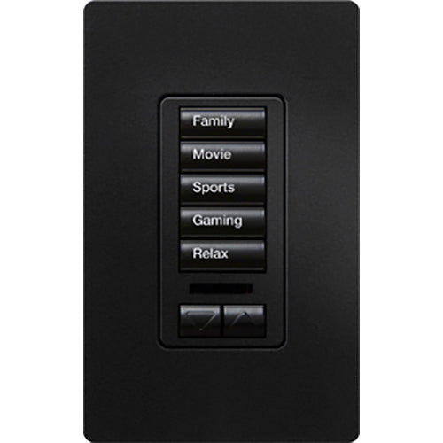 Lutron RadioRA 2 Wall-mount Designer Keypads (5 Button with Raise/Lower and Infrared (IR) lens) | RRD-W5BRLIR-XX