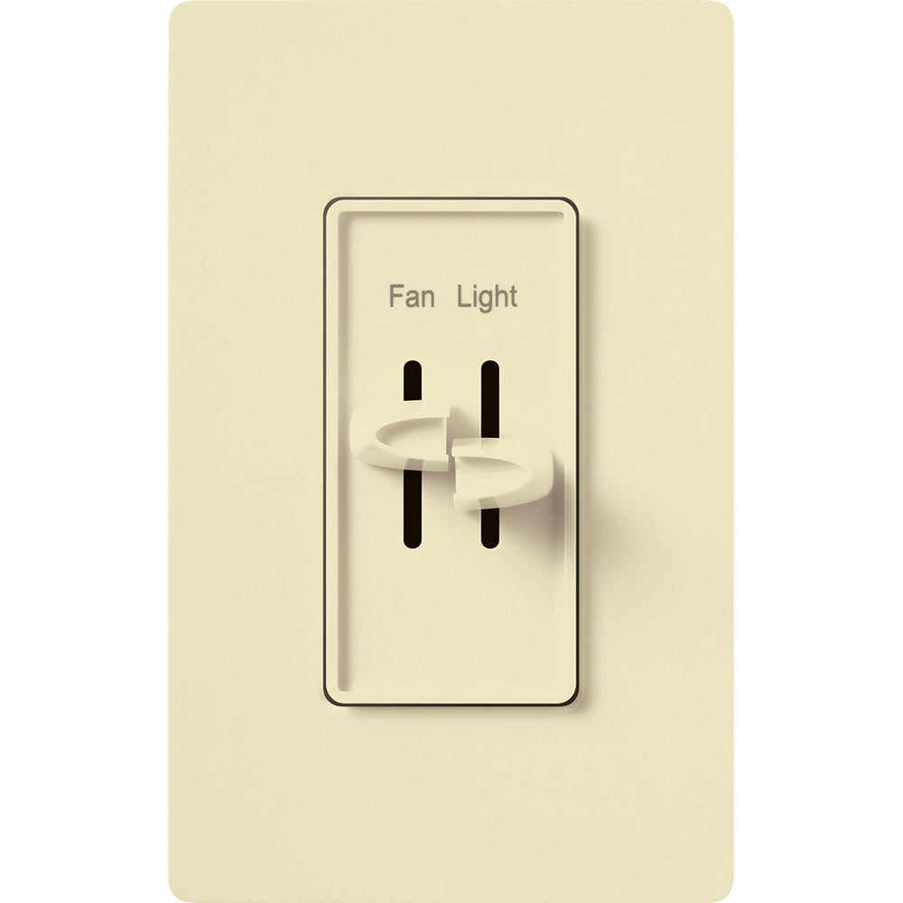 Lutron Skylark Dual Dimmer & 3-Speed Fan Control - 300W Inc/Hal 1.5A Fan | S2-LFSQH