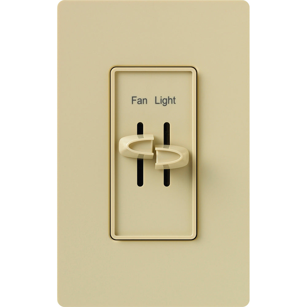 Lutron Skylark Dual Dimmer & 3-Speed Fan Control - 300W Inc/Hal 1.5A Fan | S2-LFSQH
