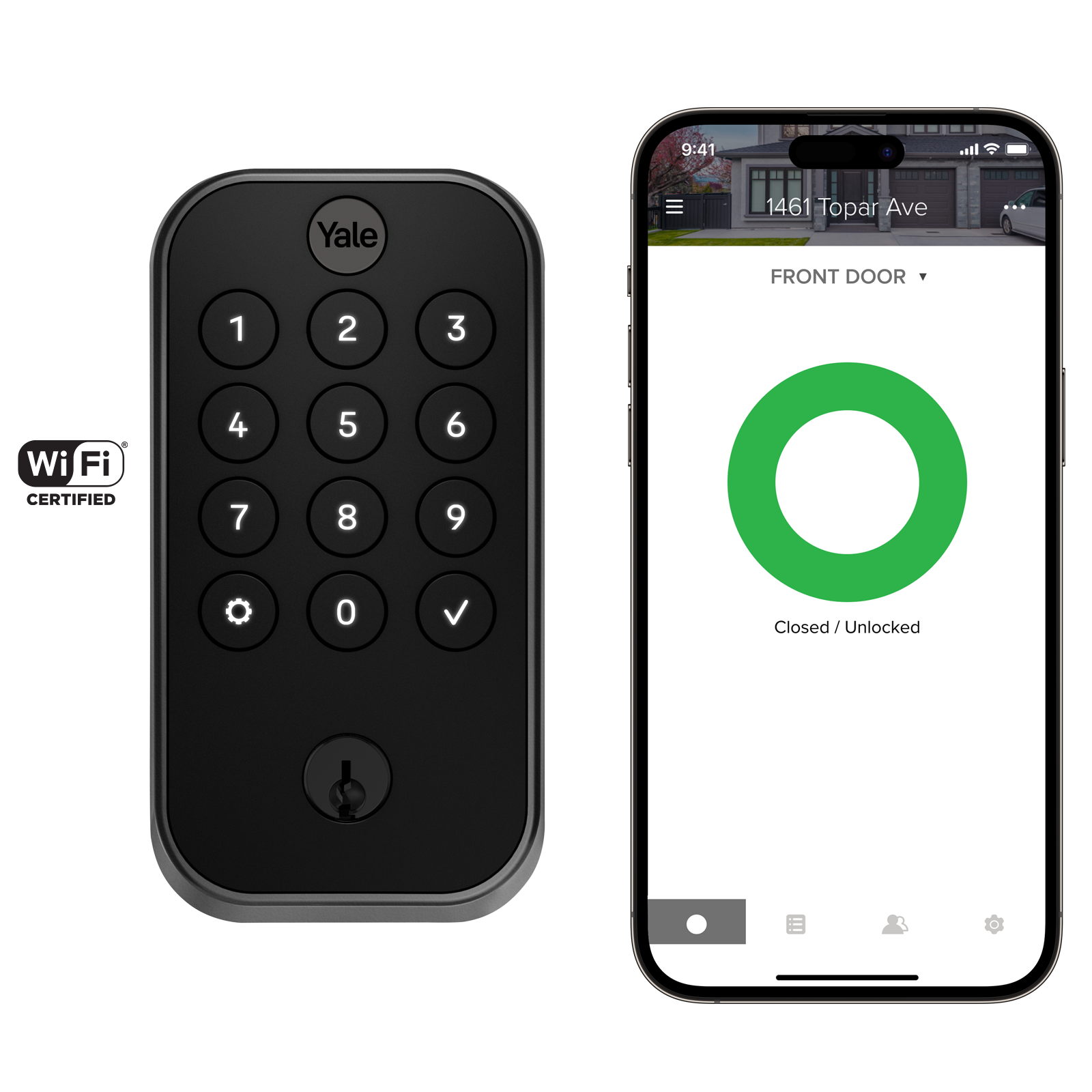 Marketing image of the Yale Assure Lock 2 Keypad Deadbolt – Wi-Fi | YRD410-WF1