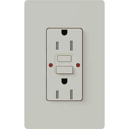 Lutron Tamper-Resistant Self Testing GFCI Receptacles - Satin Color 15A 125V | SCR-15-GFST-XX