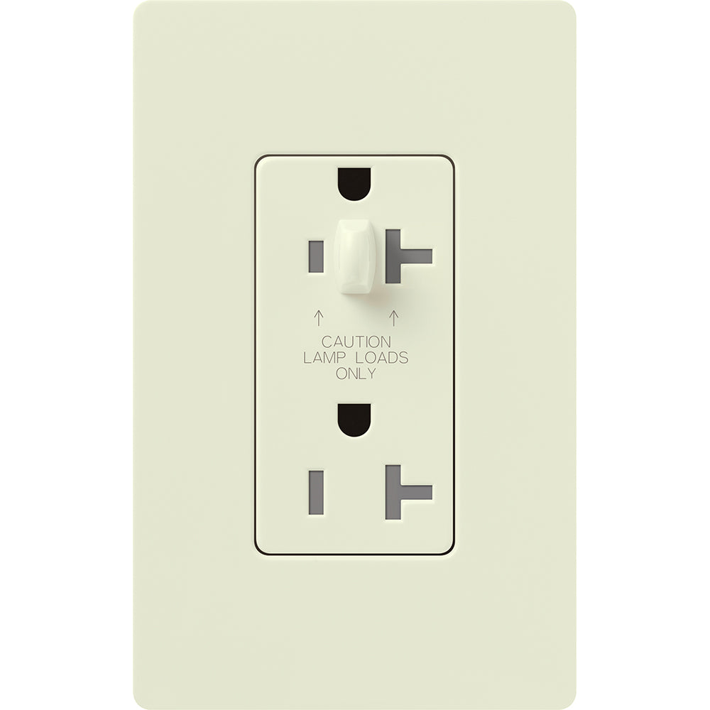 Lutron Half Dimming Tamper-Resistant Receptacles - Satin Color 20A 120/125V | SCR-20-HDTR-XX