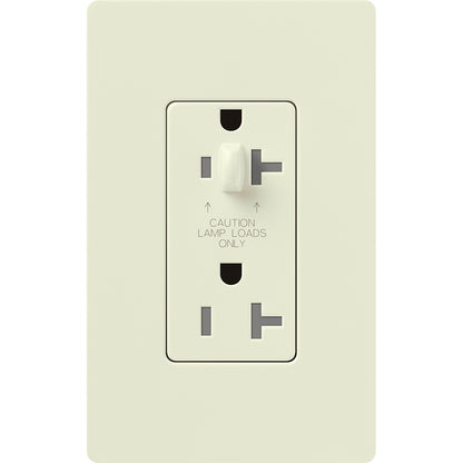 Lutron Half Dimming Tamper-Resistant Receptacles - Satin Color 20A 120/125V | SCR-20-HDTR-XX