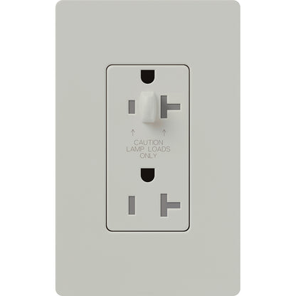 Lutron Half Dimming Tamper-Resistant Receptacles - Satin Color 20A 120/125V | SCR-20-HDTR-XX