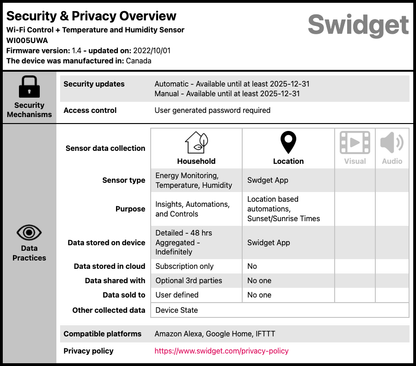 Swidget WIFI + Temp / Humidity Module | WI005UWA - Simply Controlled