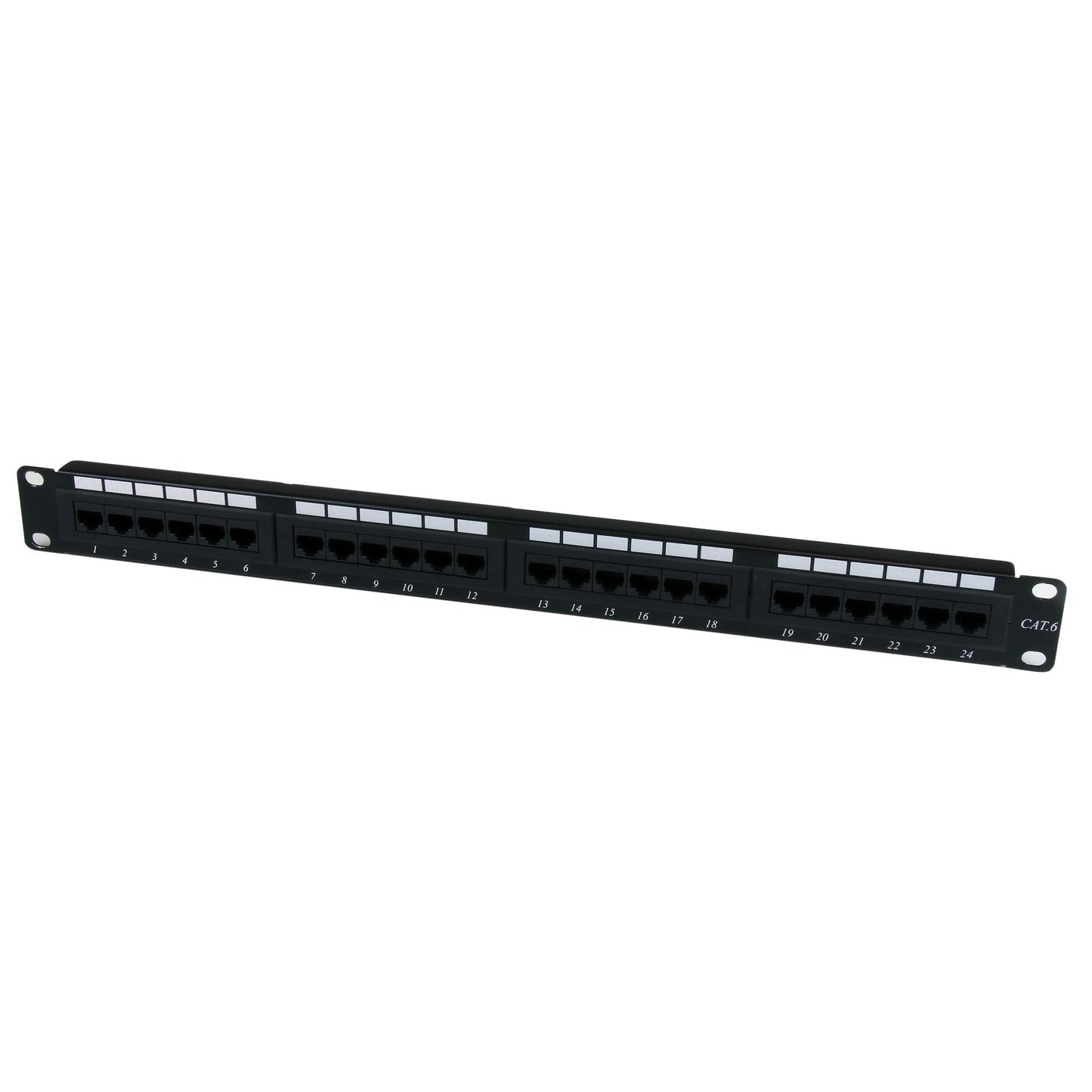 Product Marketing Image of Simply Secured SKU: POEJKPP6-24 by Vendor Grid Networking Product Grid 24-Port Rackmount Patch Panel | Cat6/Cat6e/Cat6A Structured Cabling | POEJKPP6-24