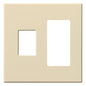 Lutron Vareo 2-Gang Wall Plate | 1 Dimmer (Left) & 1 Accessory (Right)|VWP-2CR