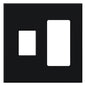 Lutron Vareo 2-Gang Wall Plate | 1 Dimmer (Left) & 1 Accessory (Right)|VWP-2CR