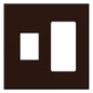 Lutron Vareo 2-Gang Wall Plate | 1 Dimmer (Left) & 1 Accessory (Right)|VWP-2CR