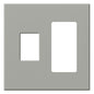 Lutron Vareo 2-Gang Wall Plate | 1 Dimmer (Left) & 1 Accessory (Right)|VWP-2CR