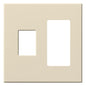 Lutron Vareo 2-Gang Wall Plate | 1 Dimmer (Left) & 1 Accessory (Right)|VWP-2CR