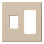 Lutron Vareo 2-Gang Wall Plate | 1 Dimmer (Left) & 1 Accessory (Right)|VWP-2CR